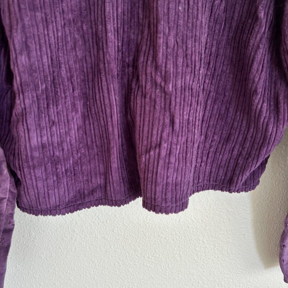 Vtg Christopher & Banks Jacket M Purple Crop Chenille Bolero Blazer NEW - Picture 9 of 12